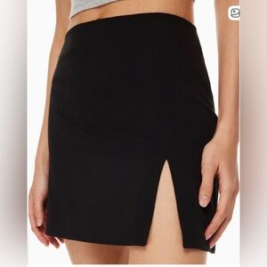 Aritzia Sunday Best Black Mini Skirt with Slit